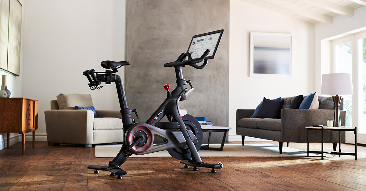 Peloton Exercise Bike With Indoor Cycling Classes Streamed Live On